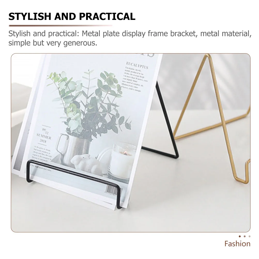 

2pcs Black Metal Display Stand for Pictures Decorative Boards Photo Frames Artworks Small Size Easy Assemble Square