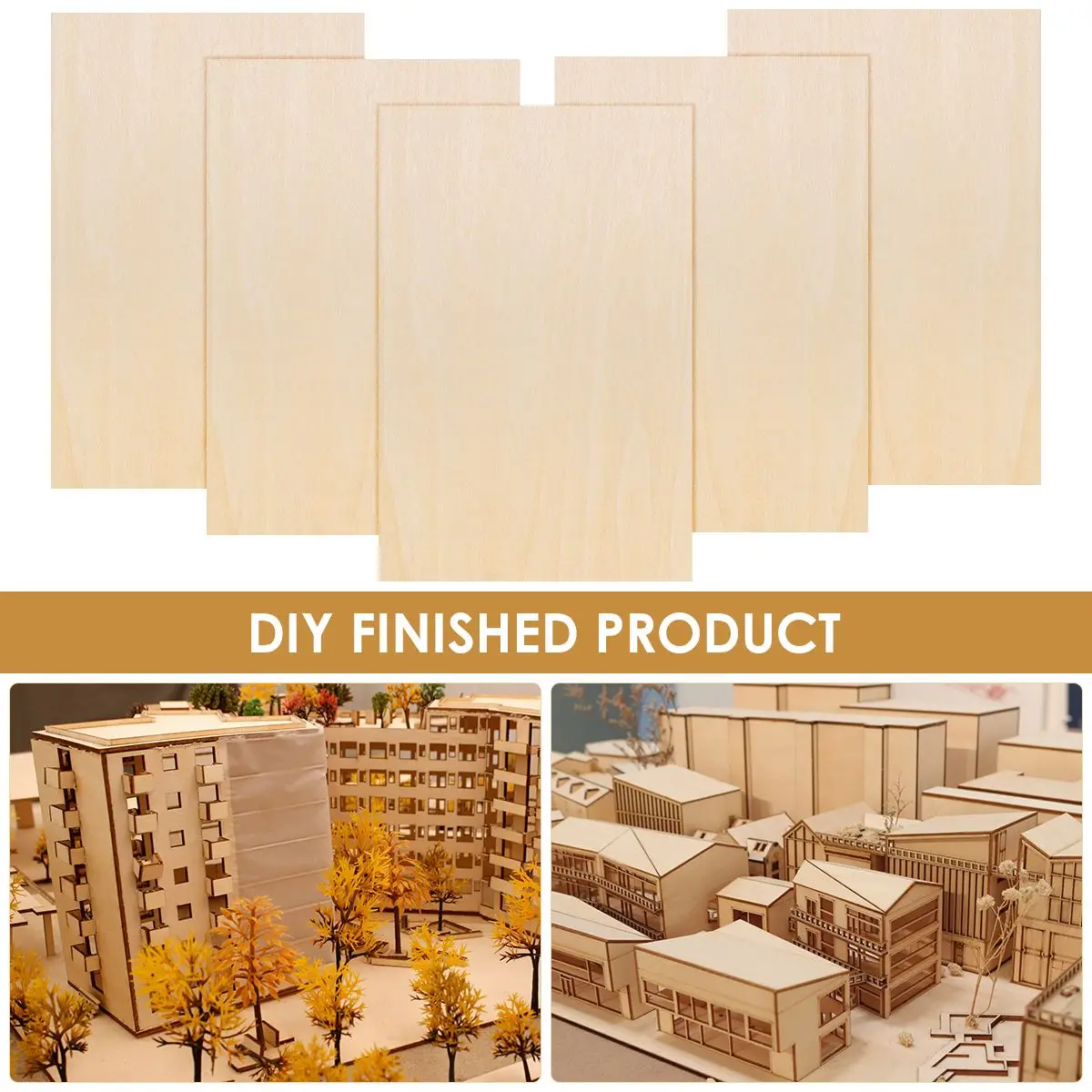 15PCS Basswood Craft Board Model Toys Building Carving Handicraft Educational DIY Basswood Chip Plank Plywood Painting Tool