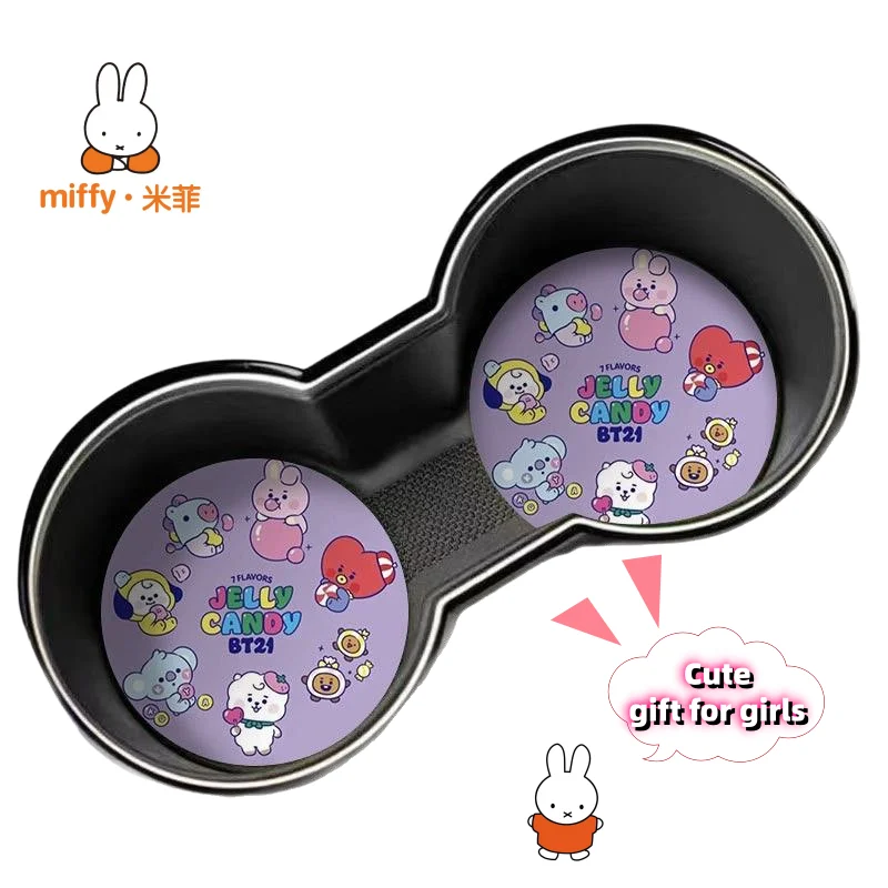 

Мультяшные BT21 TATA KOYA RJ COOKY CHIMMY SHOOKY MAN: милые анимационные автомобильные противоскользящие коврики-подставки, декоративные украшения для хранения