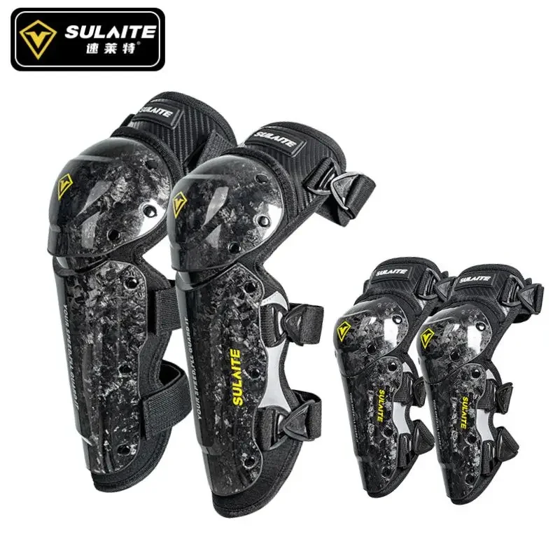 Sulaite motorcycle knee pads elbow pads motocross cycling knee brace carbon fiber biker protector MTB protection men women