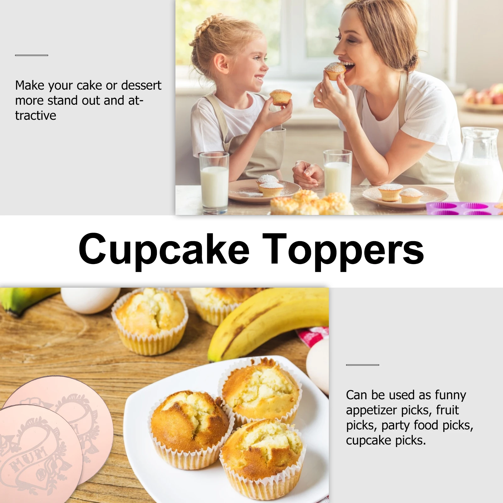 

Mother S Day Cake Insert Cupcake Toppers Decorate Decorations Acrylic Material Woman