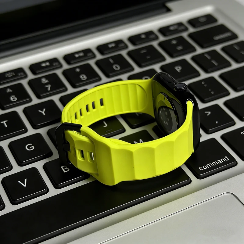 สายนาฬิกาซิลิโคนแบบหยัก ทนทาน - Smartwatch Apple Watches For Men บทวิจารณ์และราคา