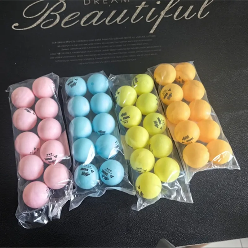 Dopamine Bunte Tischtennisbälle Blau Rosa Grün 40+mm ABS-Kunststoff Tischtennisbälle Farbig für Hauspartys und Outdoor-Spiele