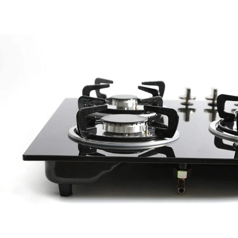 Home kitchen appliance 5 burner built in NG gas stove cooker with flameout protection glass top gas cooktop