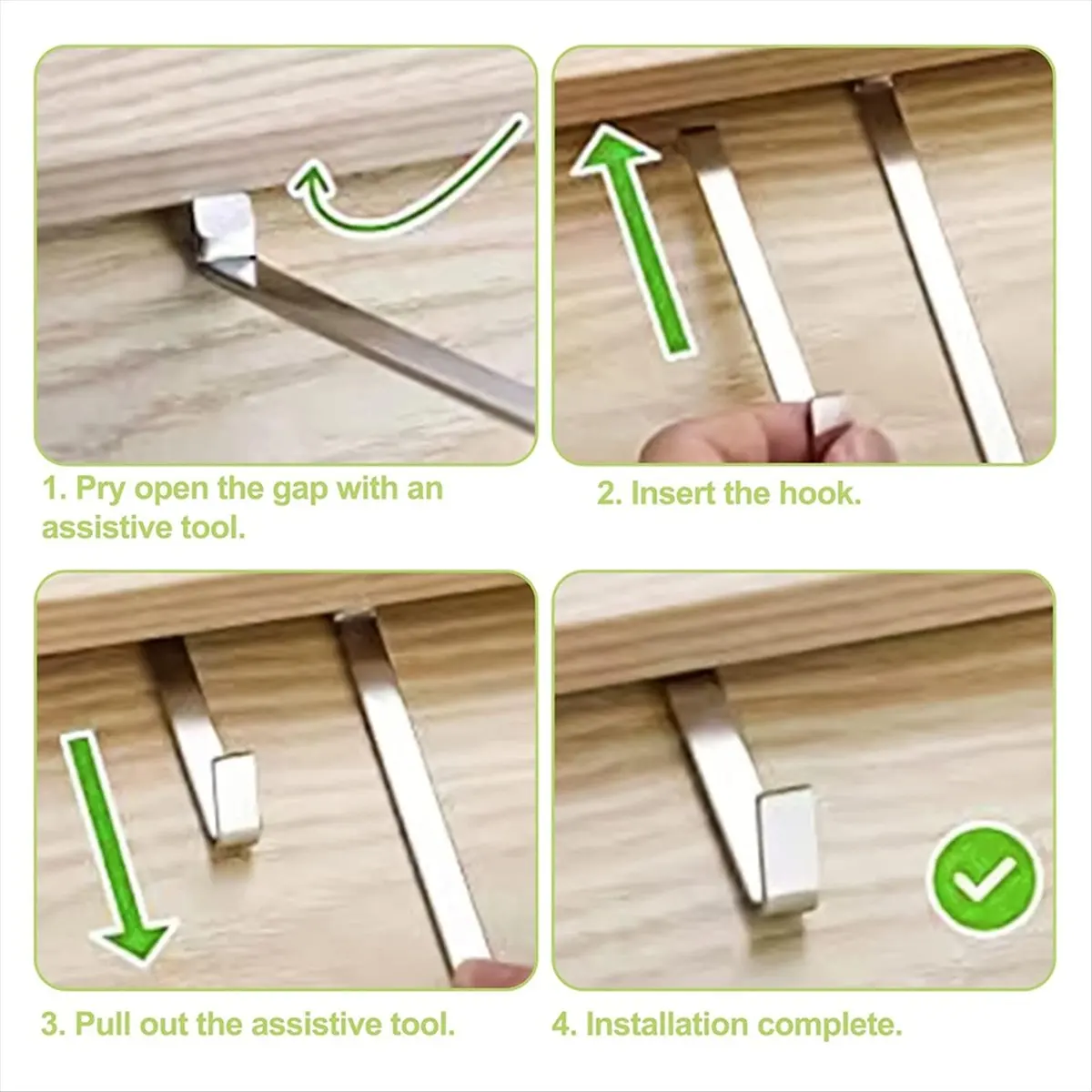 A45I Vinyl Siding Hangers, 6pcs Heavy Duty Metal Low Profile No Hole Hanger Vinyl Siding Hook