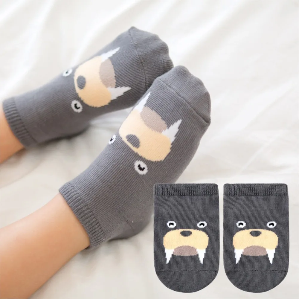 Infant and toddler socks newborn cotton socks for boys and girls, cute little ears cartoon short socks, children's socks