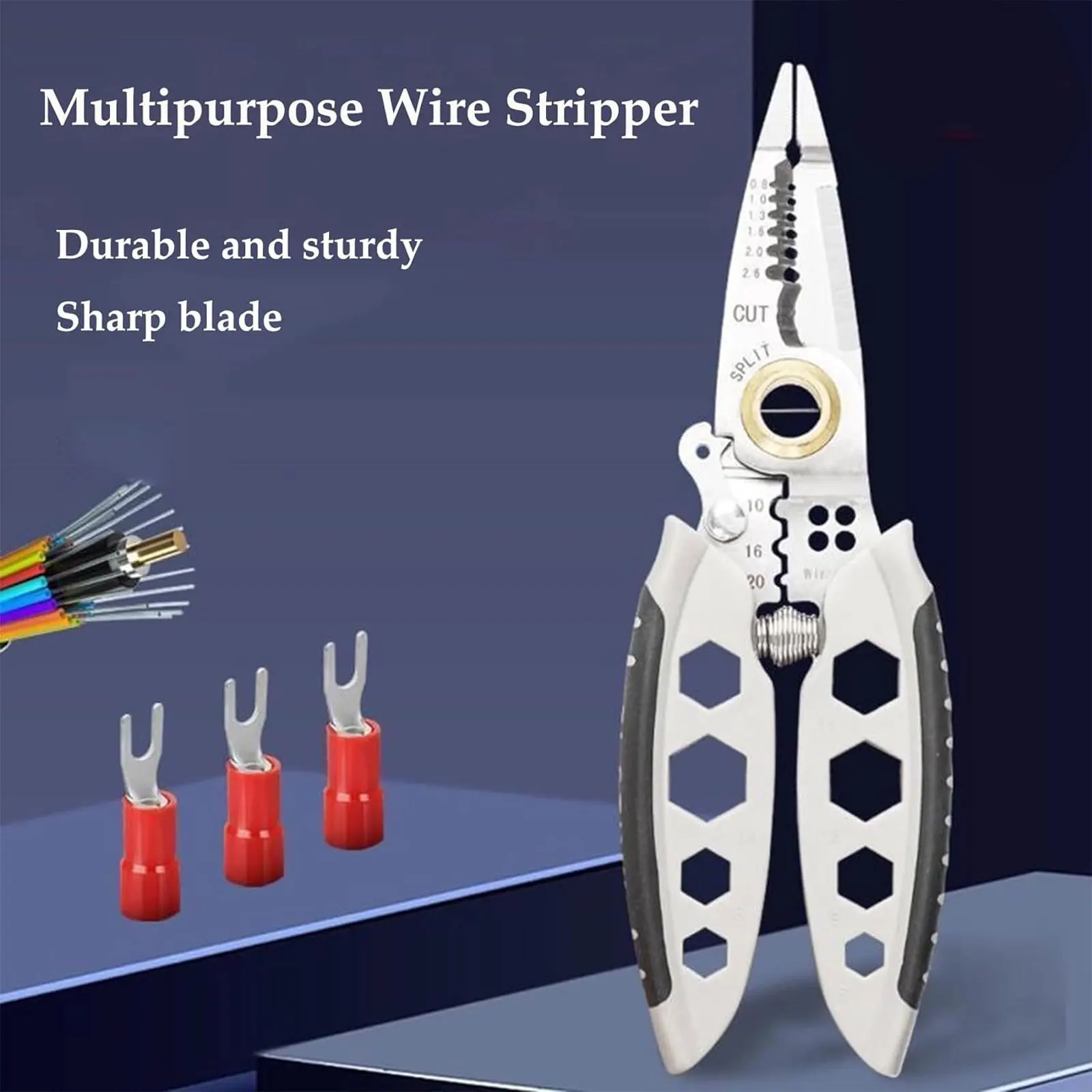 7-inch Multifunctional Wire Stripping Pliers, Electrician Special Tools For Wire Cutting, Pulling, Pressing, Winding Screwing