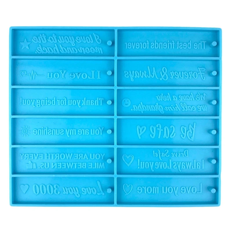 YUYU English Letter Keychain Drop Mold Diy English Tag for Key Pendant Backpack Decoration Silicone Mold for DIY Crafts