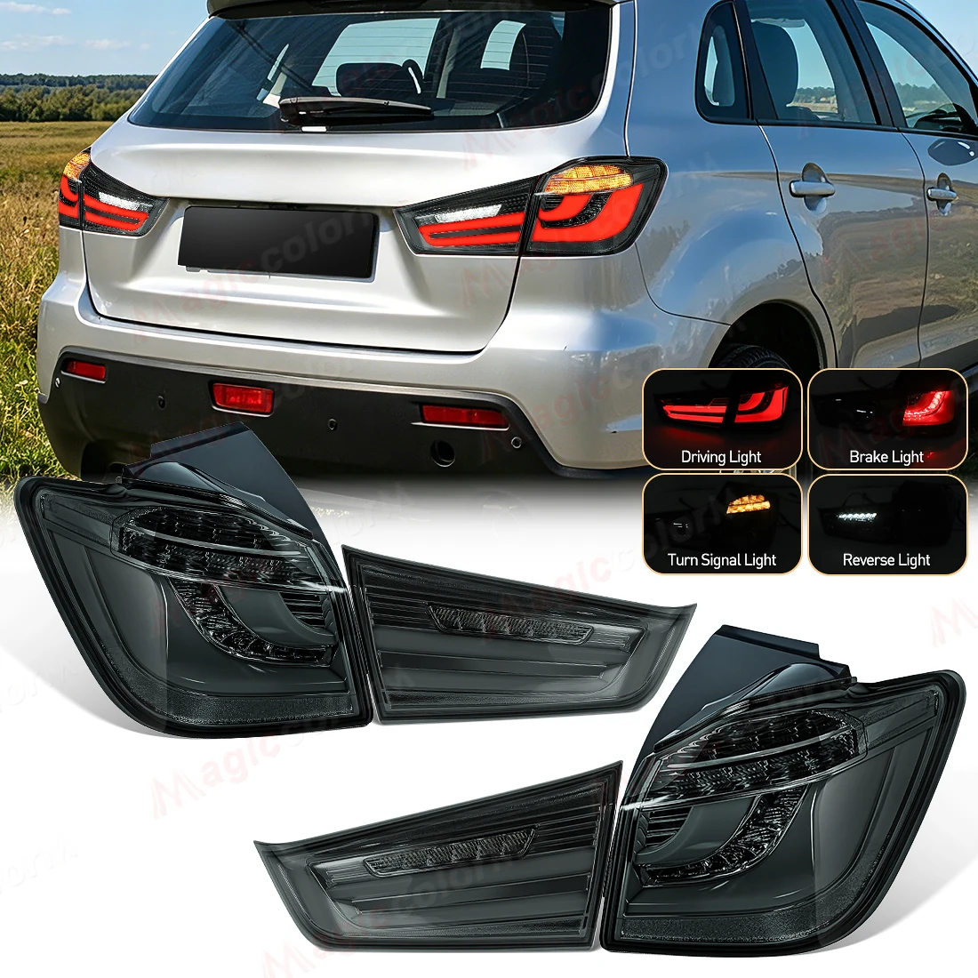 

LED Tail Lamps For Mitsubishi ASX Outlander Sport 2011 2012 2013 - 2016 2017 2018 Rear Running Brake Reverse Turn Signal Lights
