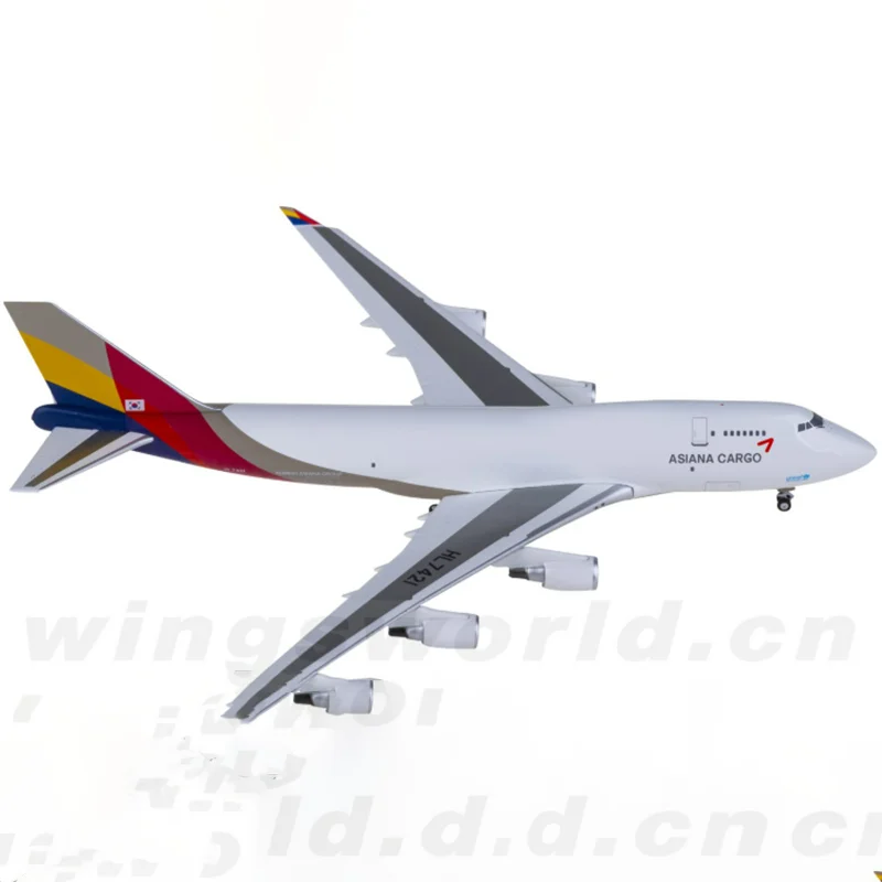 Diecast Scale NGmodels 1:400 AAR008 Asiana B747-400BDSF HL7421 Alloy Airplane Model Gifts Display Decoration Collection