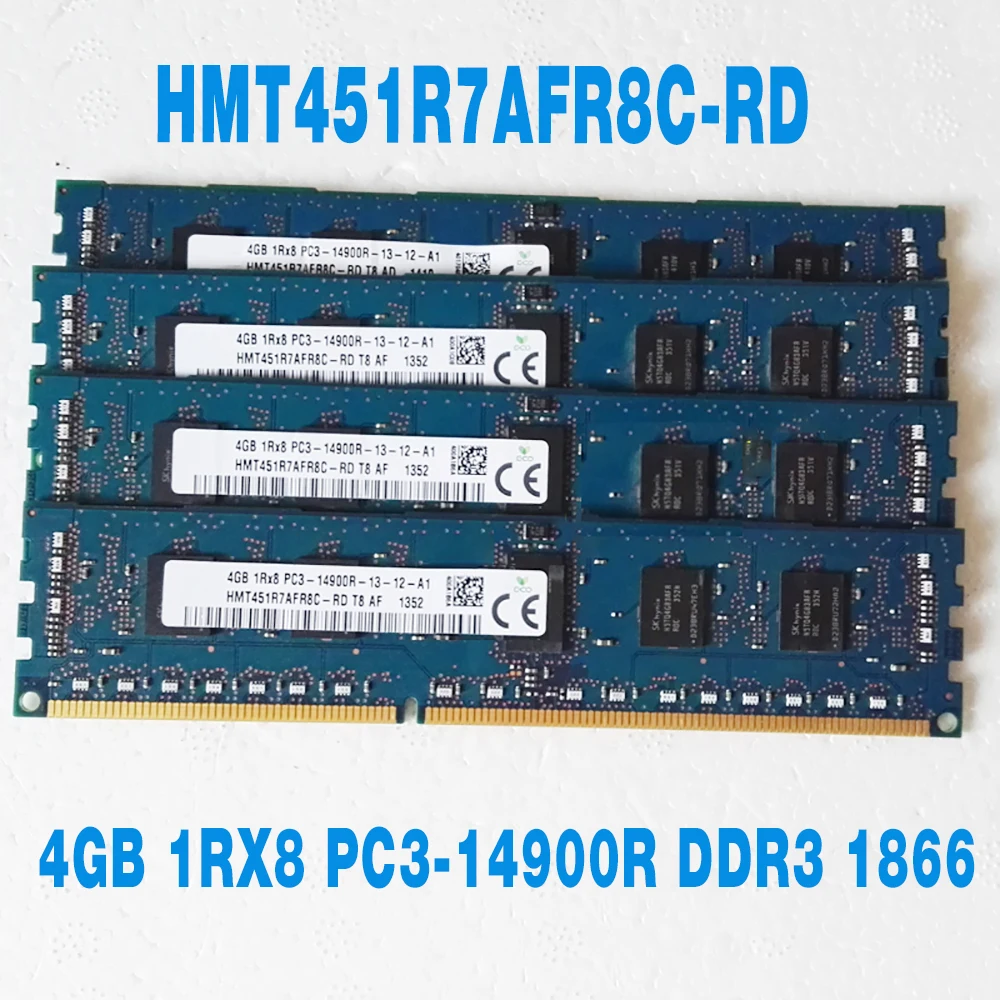 

1PCS For SK Hynix RAM 4G 4GB 1RX8 PC3-14900R DDR3 1866 REG ECC Server Memory HMT451R7AFR8C-RD