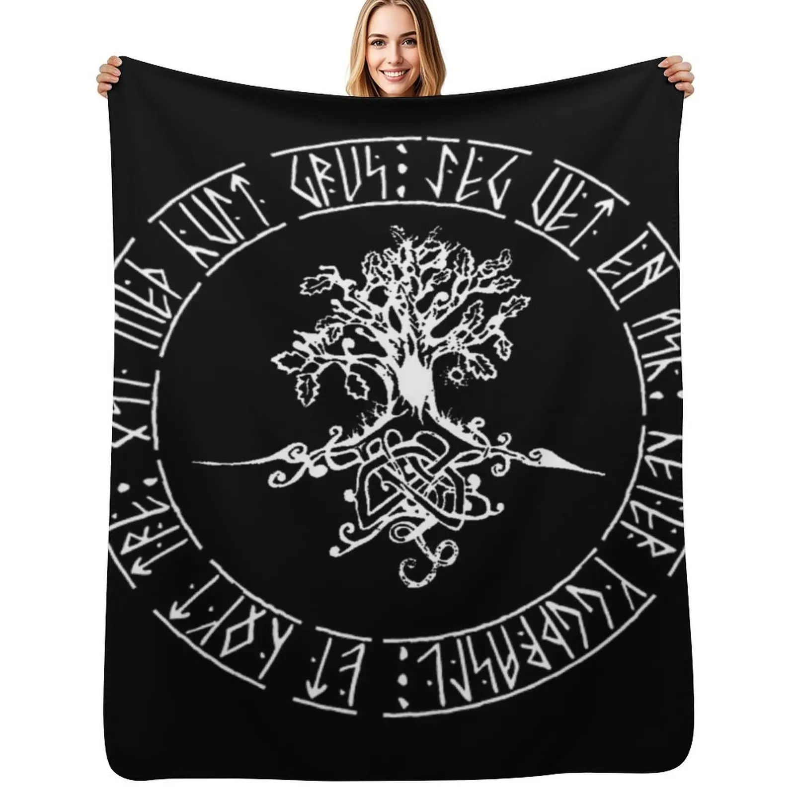 Yggdrasil- Norse tree of life Throw Blanket Soft Plush Blanket as Housewarming Gift