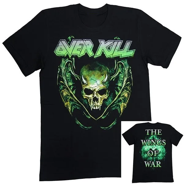 Overkill The Wings of War Vintage Thrash Metal Double‑Sided Band Graphic T-Shirt Cotton Men Women Streetwear Tee