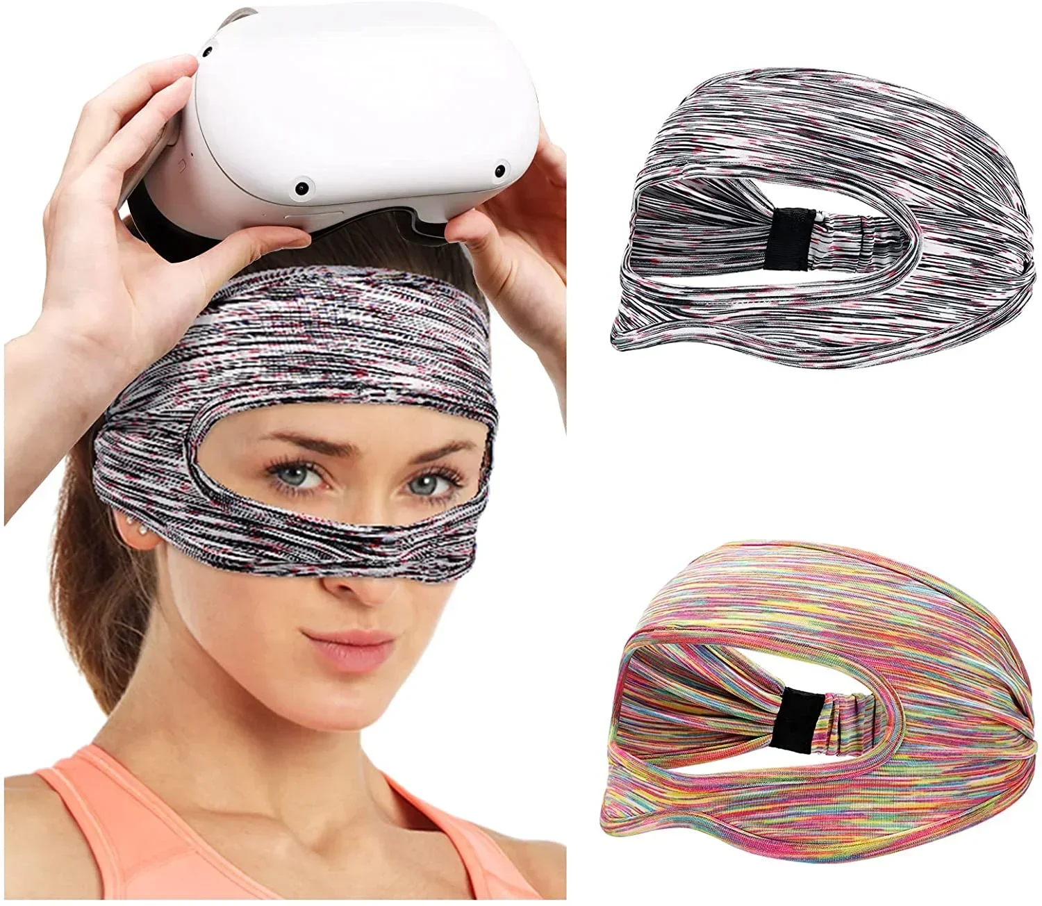 Eye Mask For Meta Oculus Quest 2 Sweat Band VR Glasses Cover Breathable Virtual Reality Headset For Mate Quest 3/3S Accessories view 4