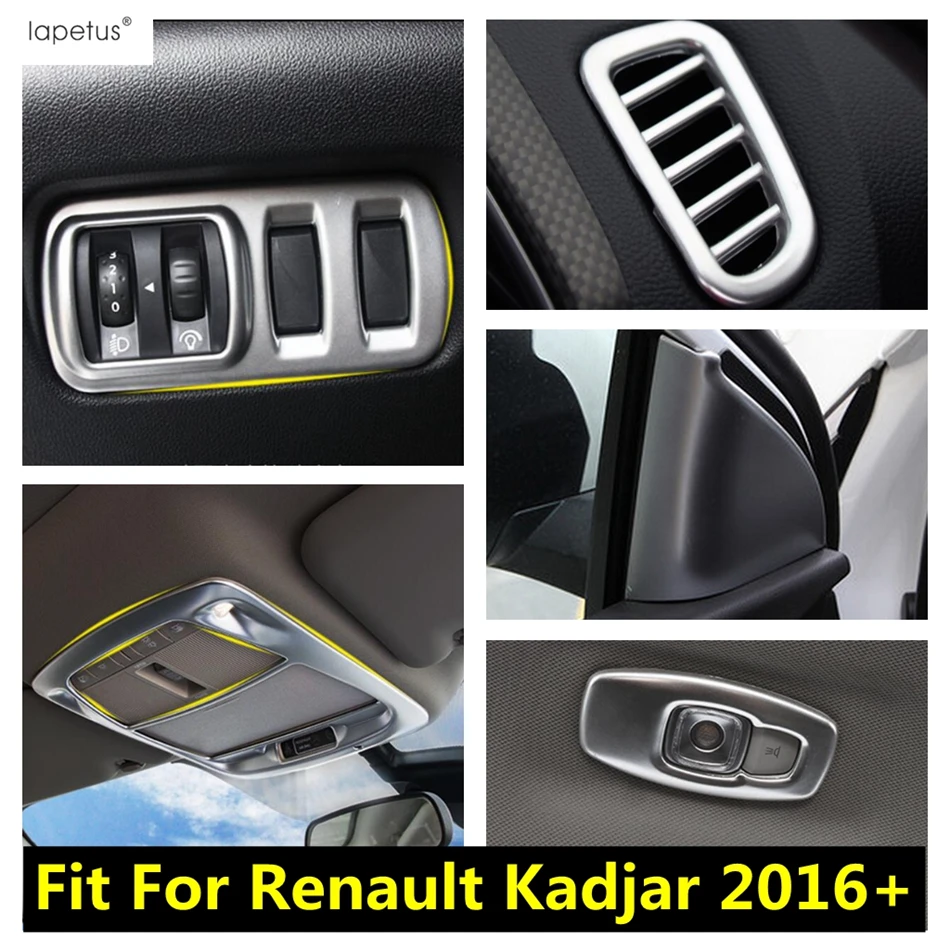 

For Renault Kadjar 2016 - 2022 Reading Light Head Lamp Air AC Vent Pillar A Frame Decor Cover Kit Trim Accessories Interior