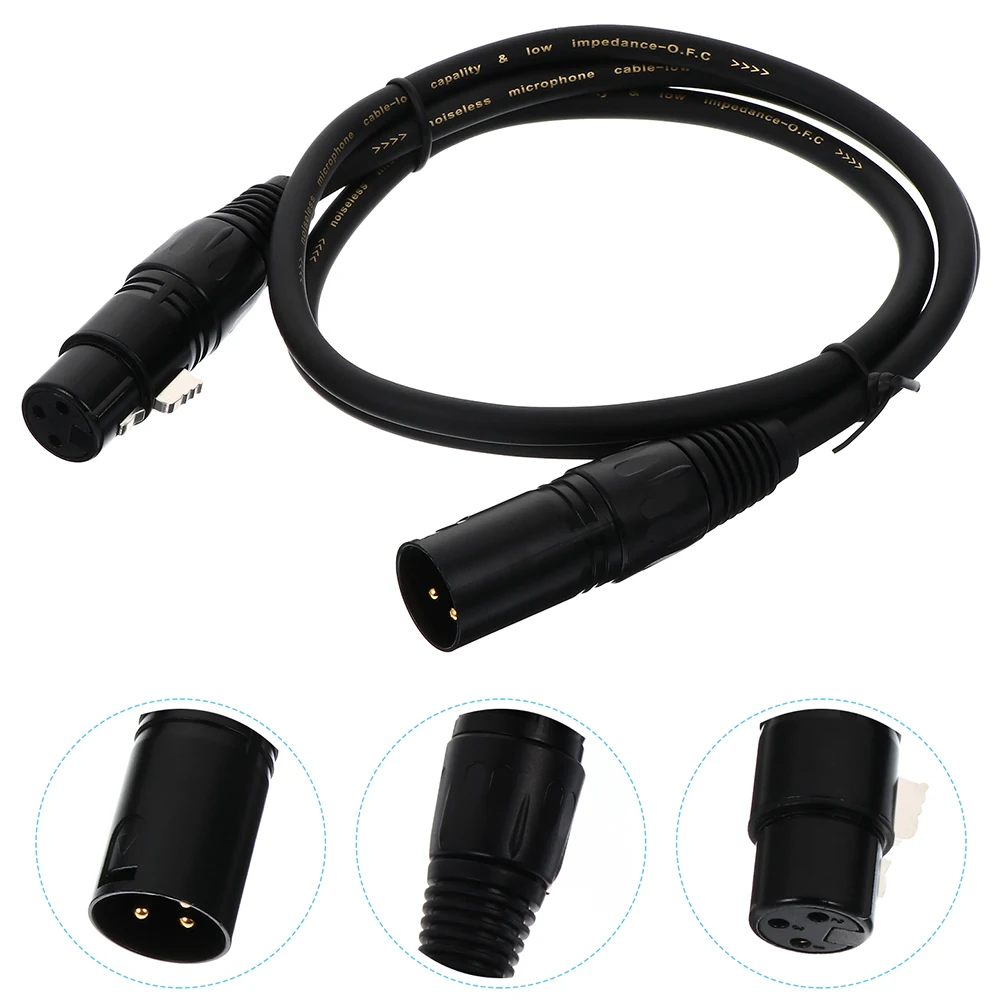 

Xlr Cable 1m Male to Female Professional Microphone Cord 3-Pin Low Loss Mic Cable for Stage Mixer Sound System