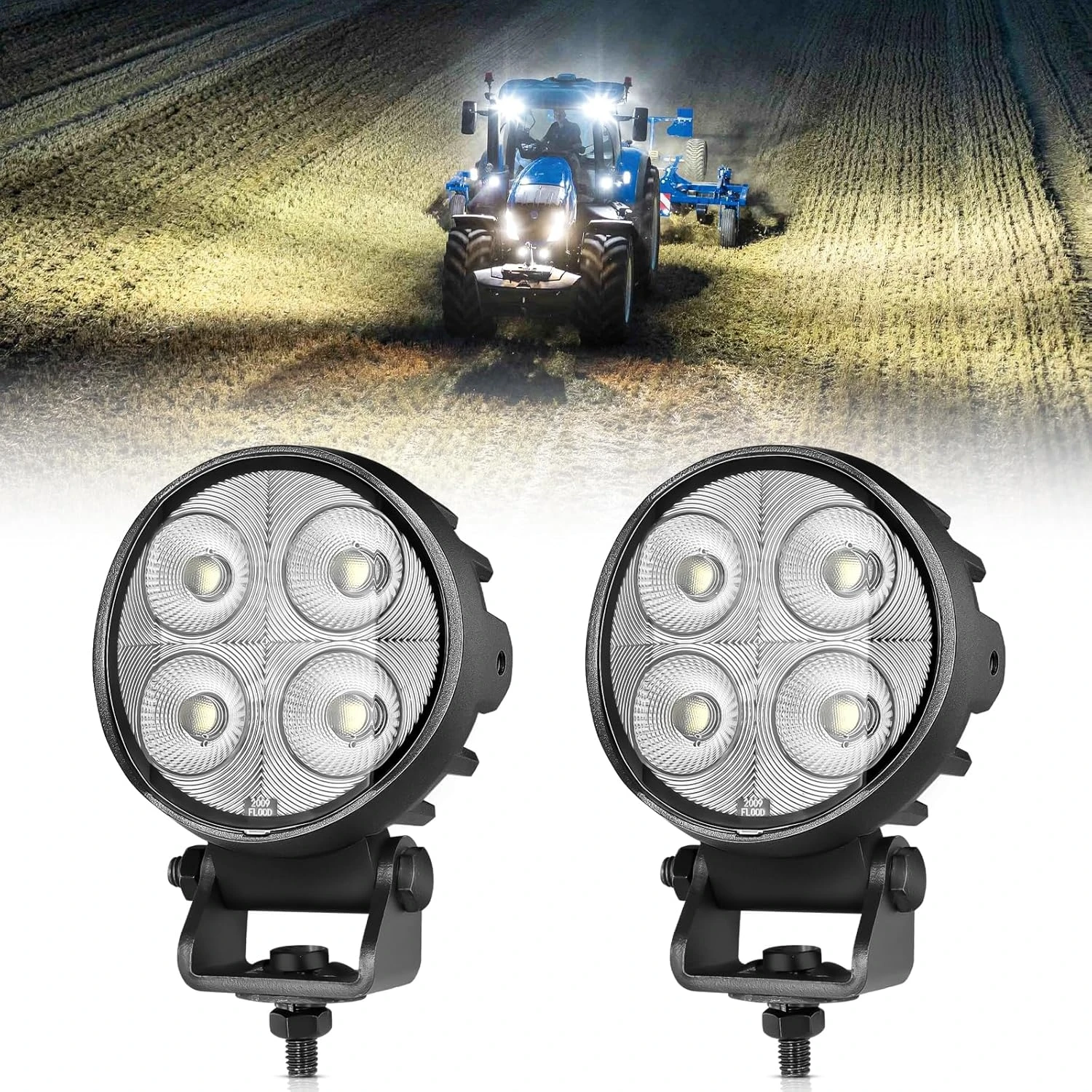 

2 шт., 4-дюймовый алюминиевый корпус, 32 светодиодный рабочий фонарь, экскаватор, вилочный погрузчик, внедорожник, погрузчик, фара, супер яркая строительная техника Modifica