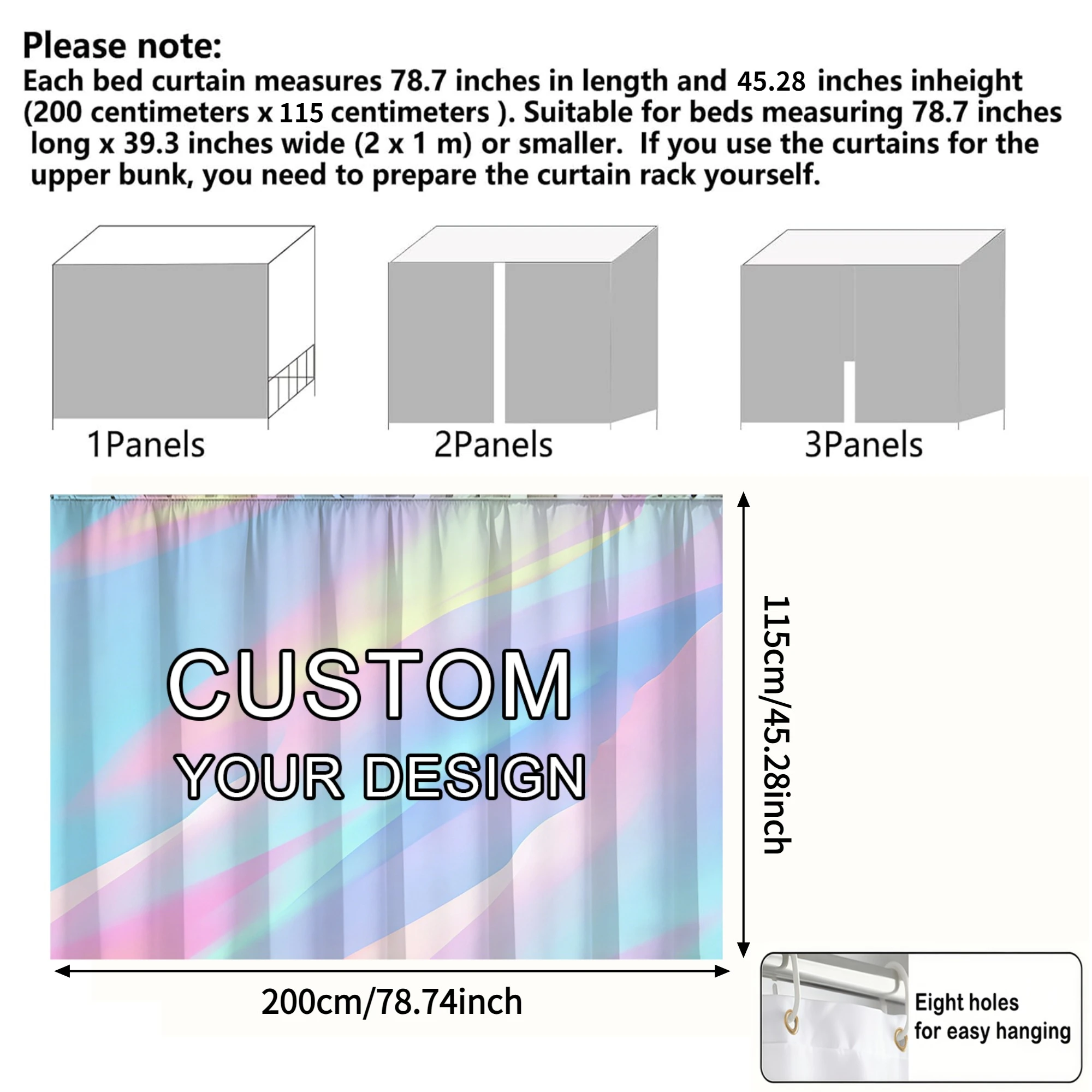2D FLAT 1pc/2pcs/3pcs Tirai Te - Blackout Curtains ulasan dan harga