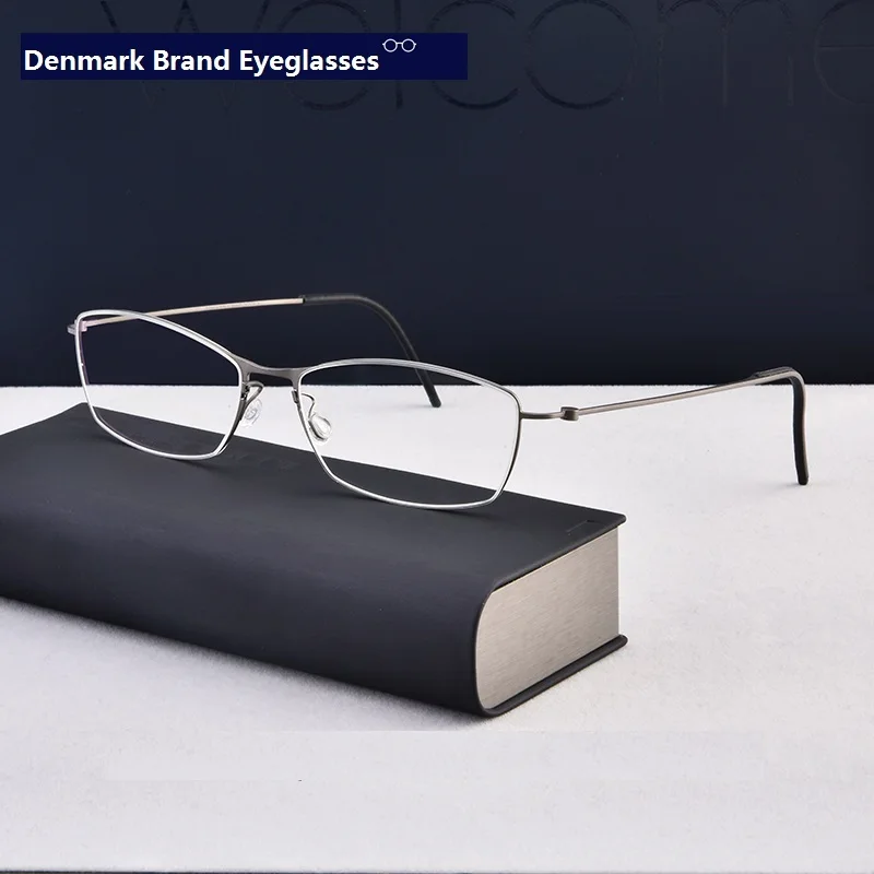 Denmark Brand Eyeglassess Retro Square Men Eyewear Titanium Glasses Frame Women Light Optical Lens Myopia Presbyopia Reading