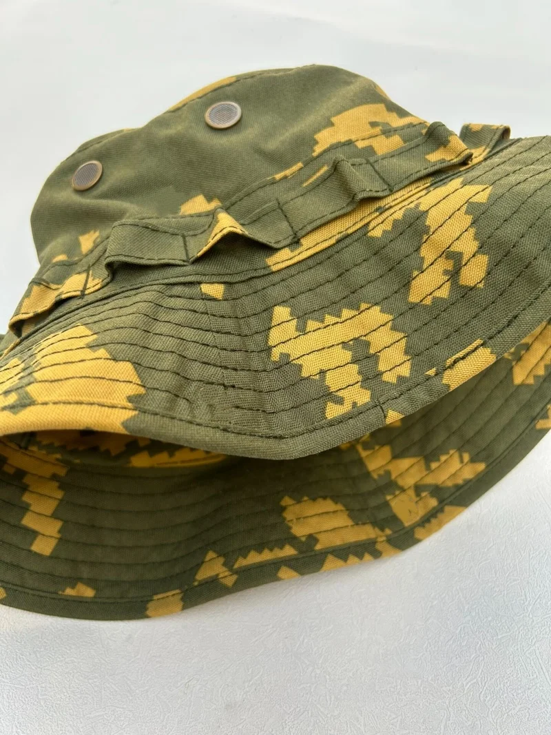 

Former Soviet Union yellow flower camouflage round edged hat suitable for outdoor/fishing/mountain climbing/hiking, etc