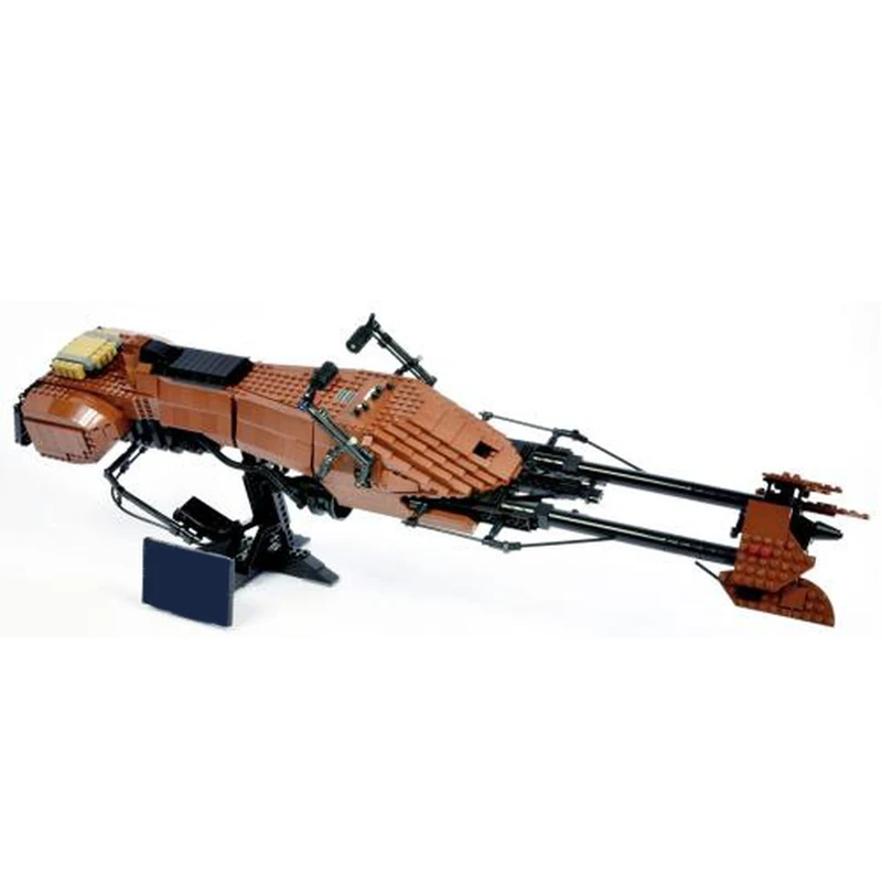 NEW 1692PCS Famous star Movie UCS Speeder Bike Model DIY creative ideas Child Toy Christmas gift Spacecraft building blocks