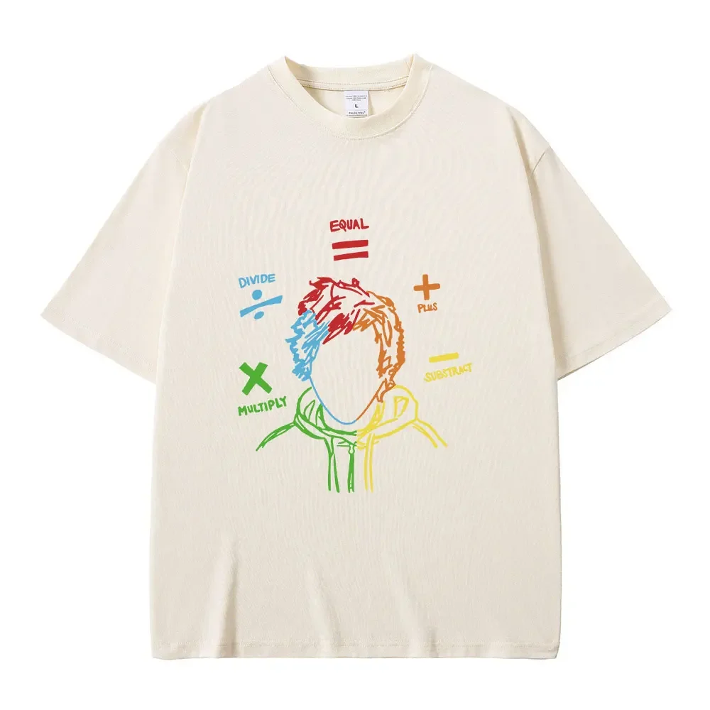 إد شيران The Math Tour Sheerios تي شيرت عادية كم قصير المرأة تي شيرت خمر الهيب هوب تي شيرت الشارع الشهير #2