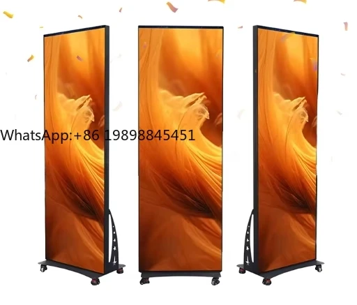 

Крытый литой под давлением алюминиевый шкаф, складная подставка P1.86, светодиодный дисплей для плакатов из фильма