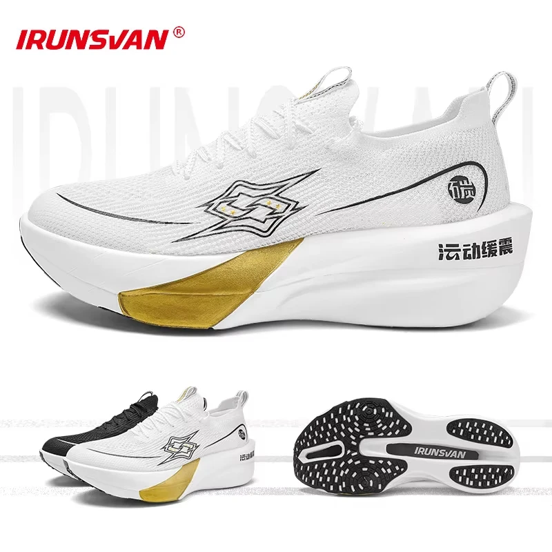 

IRUNSVAN 2026 Marathon Nylon Carbon Board Running Shoes Eco-Friendly Breathable Cushioning Shock-Absorbing for Youth Runners