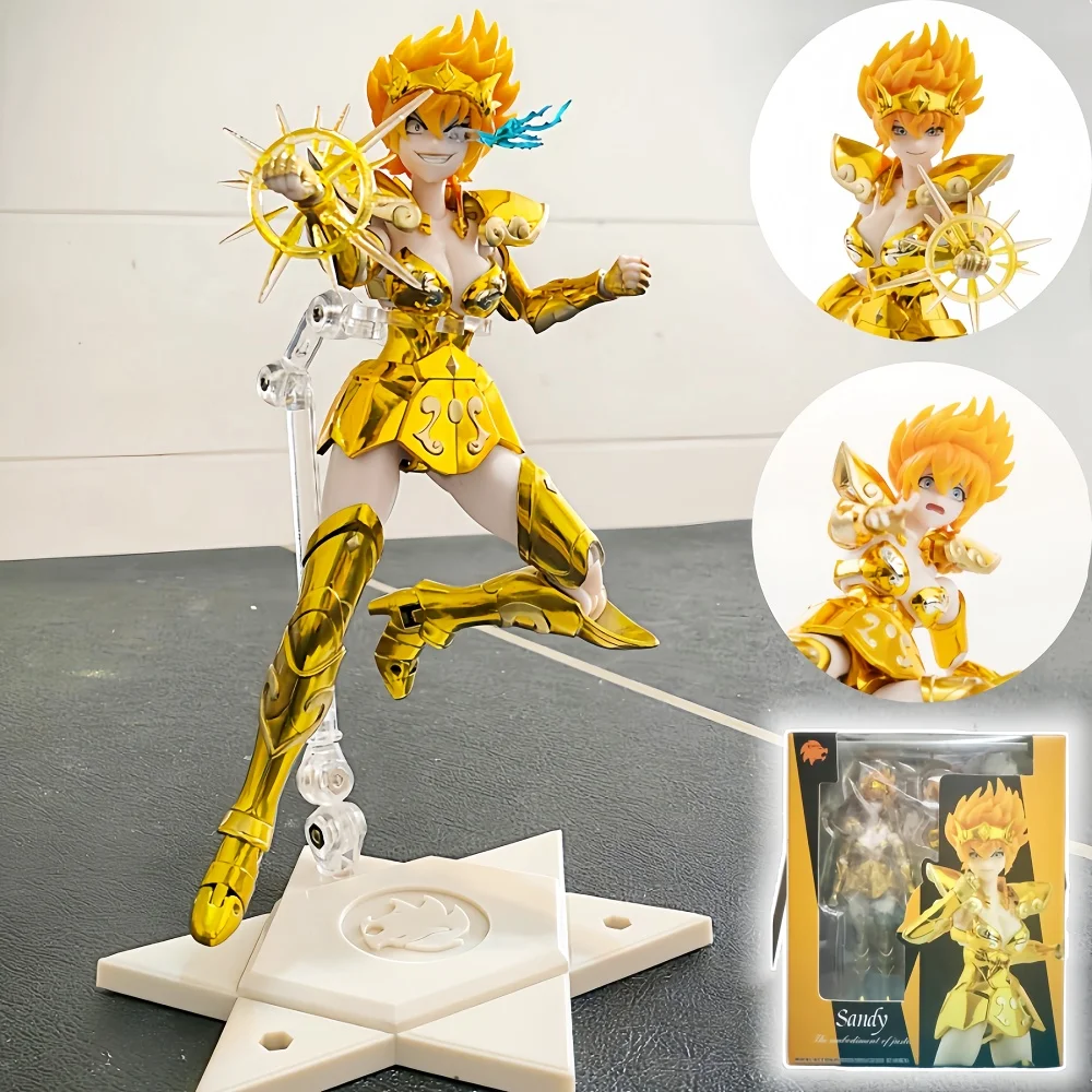 

new In Stock GT Female Lion Sacred Contract Saint Seiya Myth Leo Sandy Action Figure Anime Gifts toys
