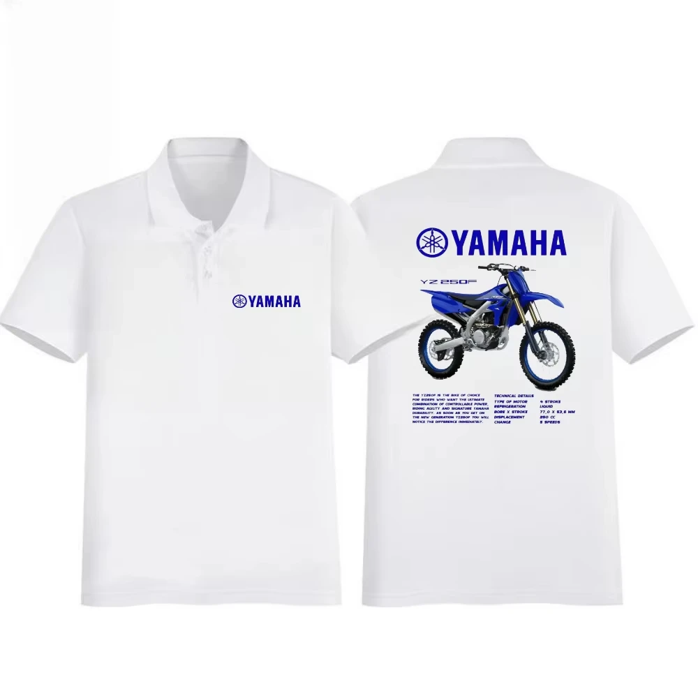 

Гоночный костюм Yamaha с принтом, деловая мужская рубашка ПОЛО, летняя дышащая свободная рубашка с короткими рукавами, футболка