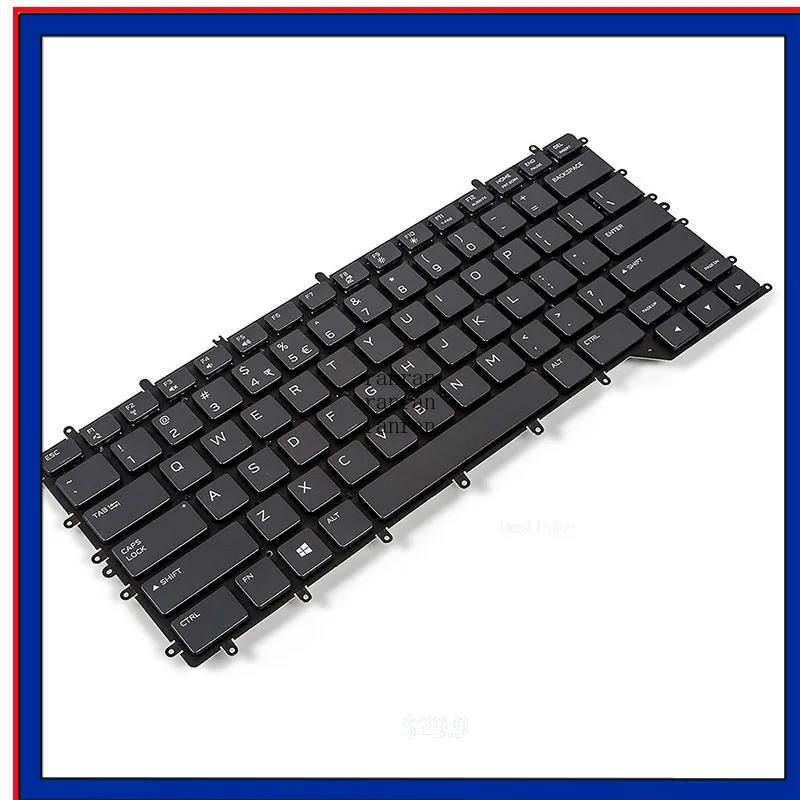 

New US Backlit Laptop Keyboard 1JVRC For Dell Alienware m15 R2 Black Color