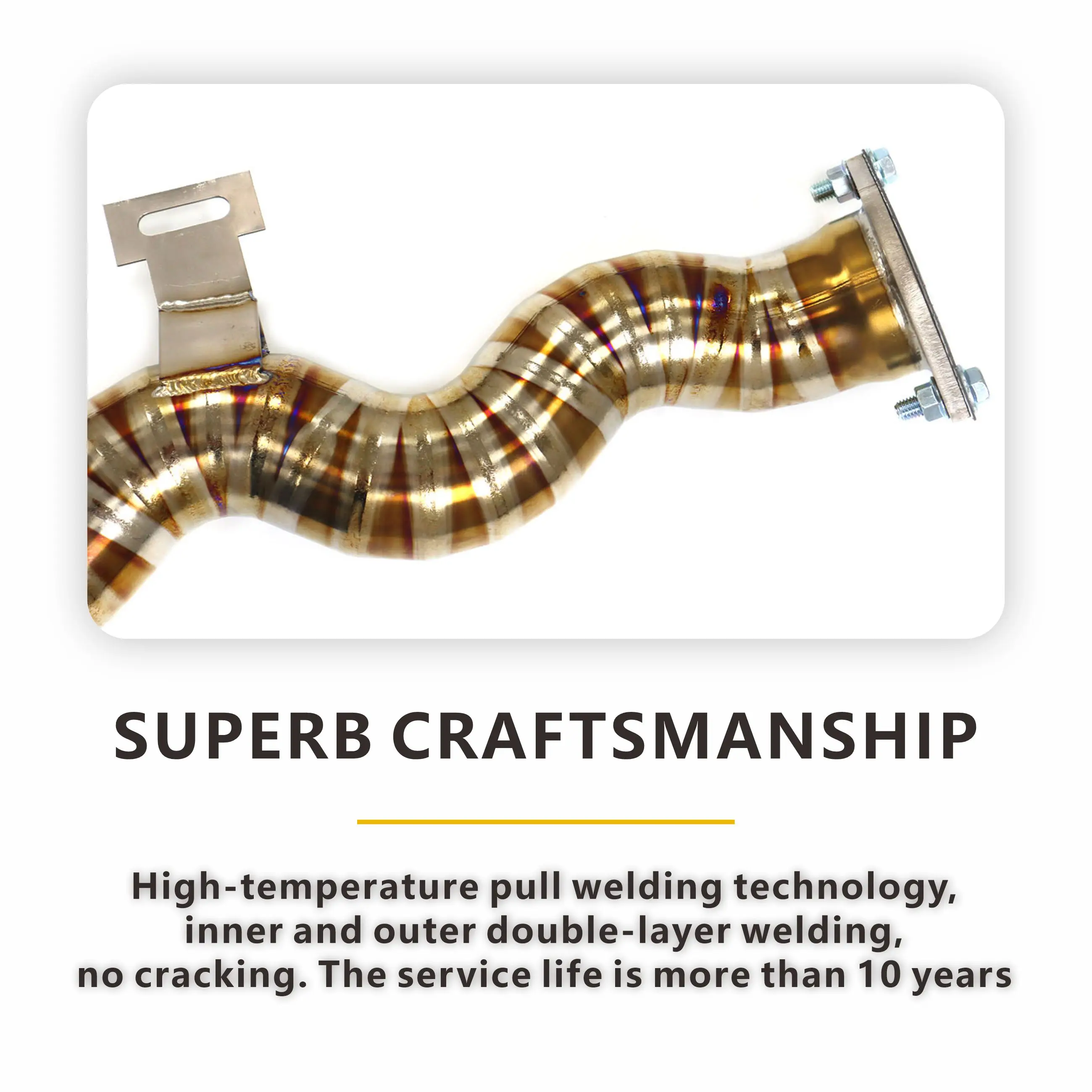 الأنبوب الأوسط Ti لسيارة BMW M3 M4 G8X 3.0T 70 مم عادم تسريع خفيف الوزن وعمر خدمة ممتد