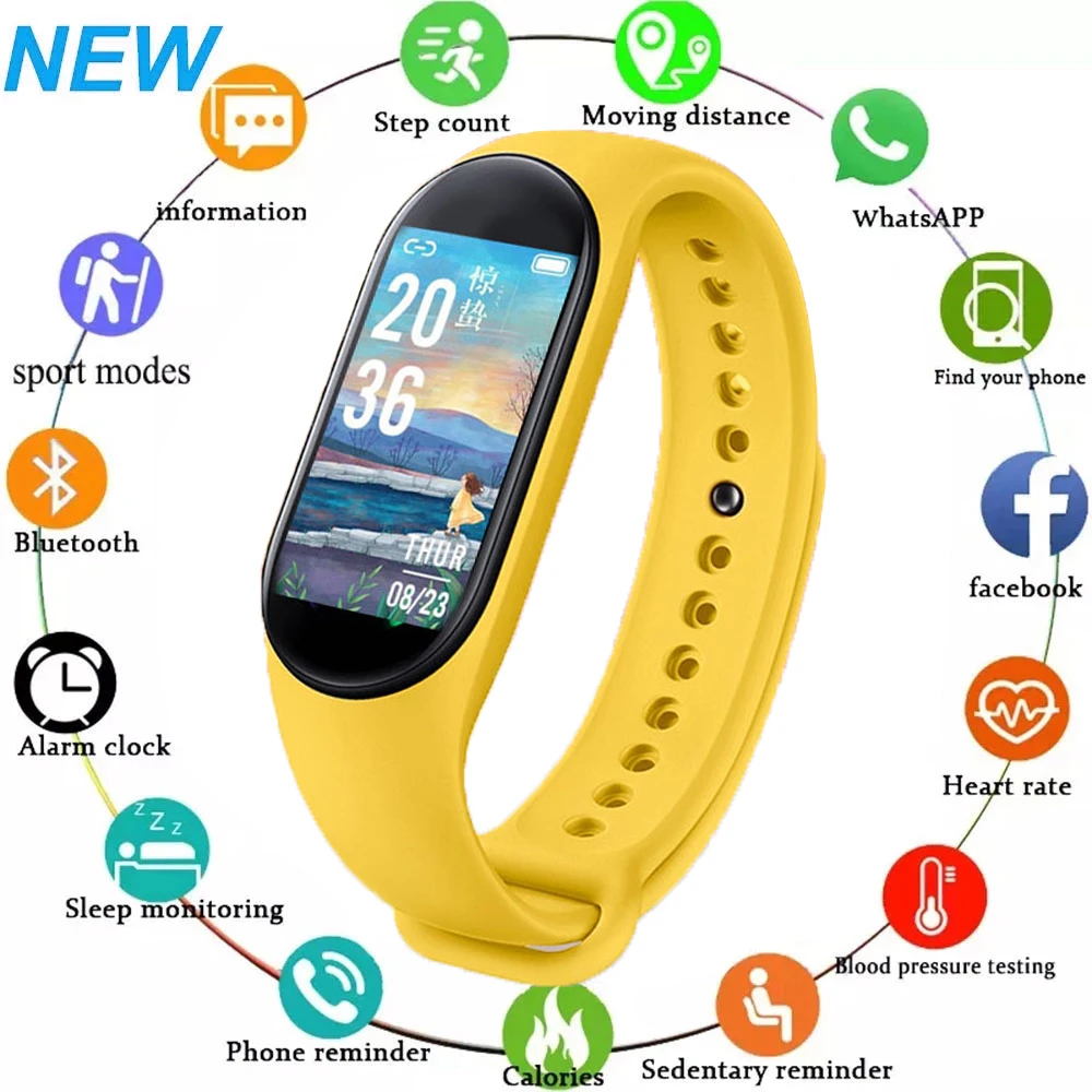 Reloj inteligente M7 para niños y niñas, Smartwatch deportivo para niños de 10 a 18 años, regalos para niños, para Android e IOS, nuevo