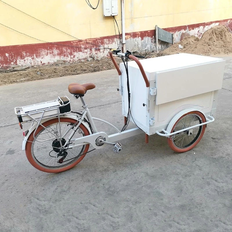 

Reverse ride three-wheeled float night market stall coffee milk tea sales car electric human tricycle