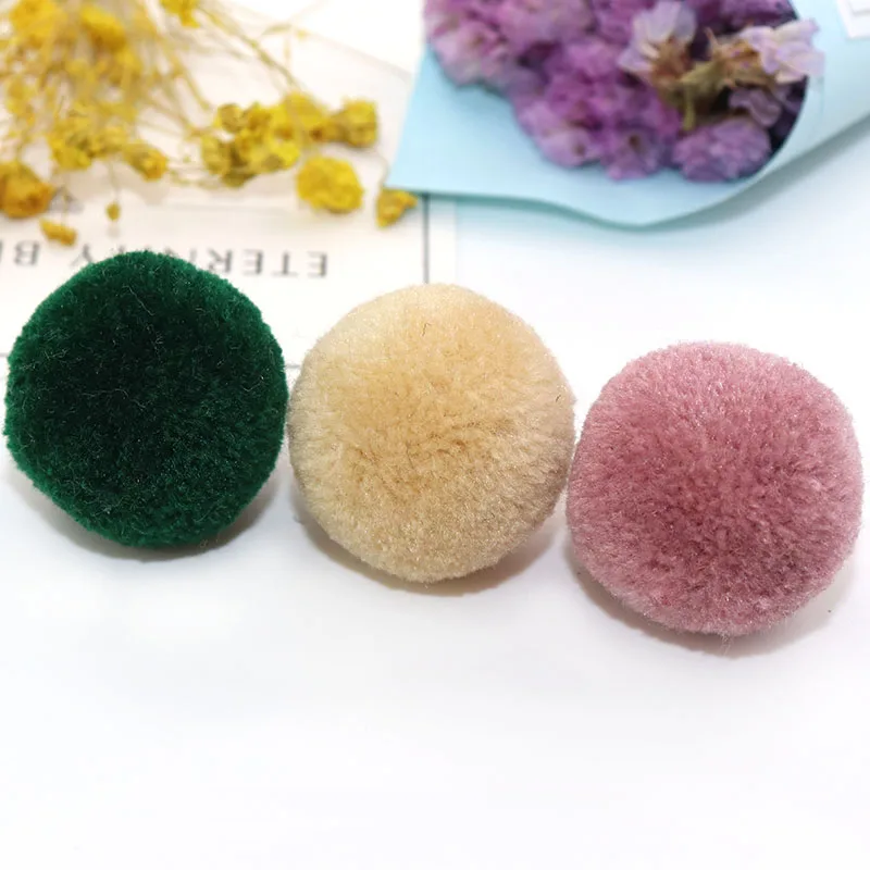 30Pcs/Pack 40mm Cashmere Ball Pompom DIY Wedding Home Velvet Ball Crafts Clothing Jewelry Scarf Sewing Pompoms Craft Accessories