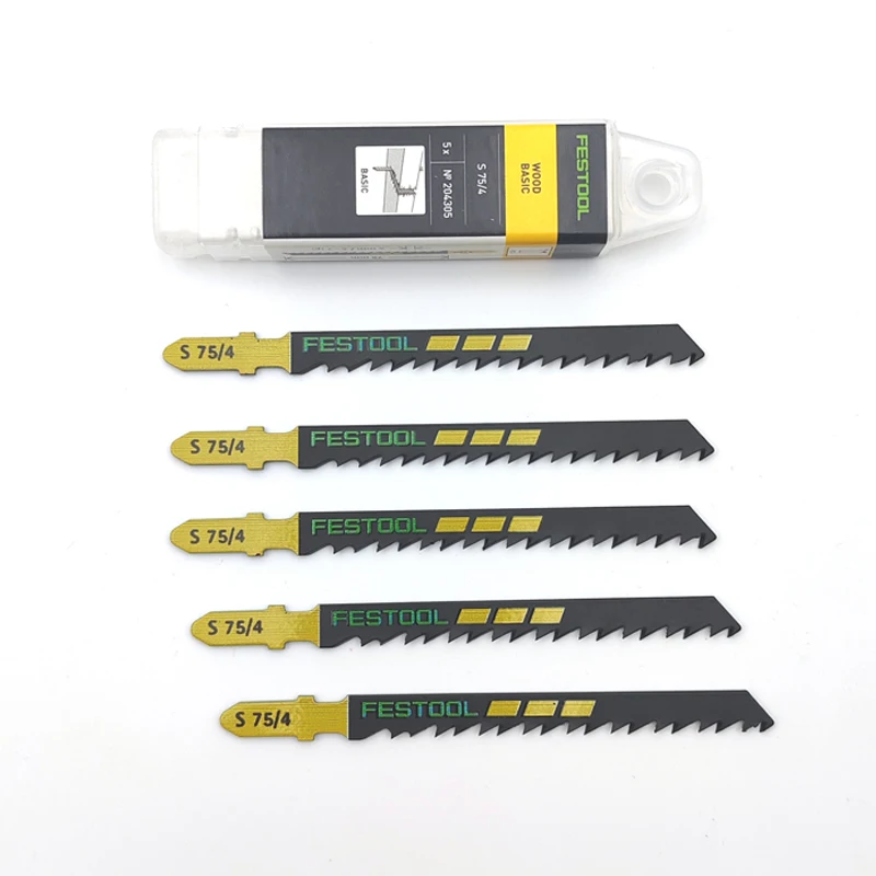 フェスツール 204305   ジグソーブレード S75/4 3 インチ 6 TPI 高速クリーンカット T シャンクデザイン針葉樹広葉樹カット曲面鋸刃