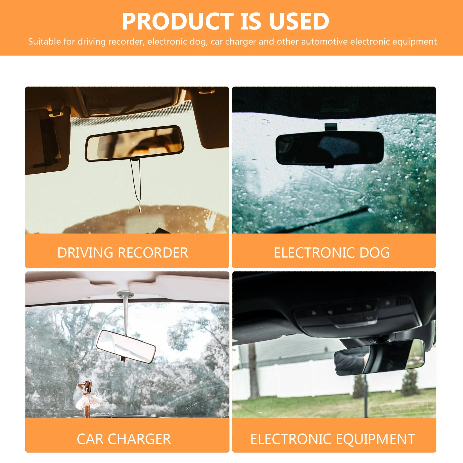 

Portable Car Power Converter Plastic Copper Safe Overheat Protection 220V to 12V Adapter Eu Plug for Vehicle Electronics Power