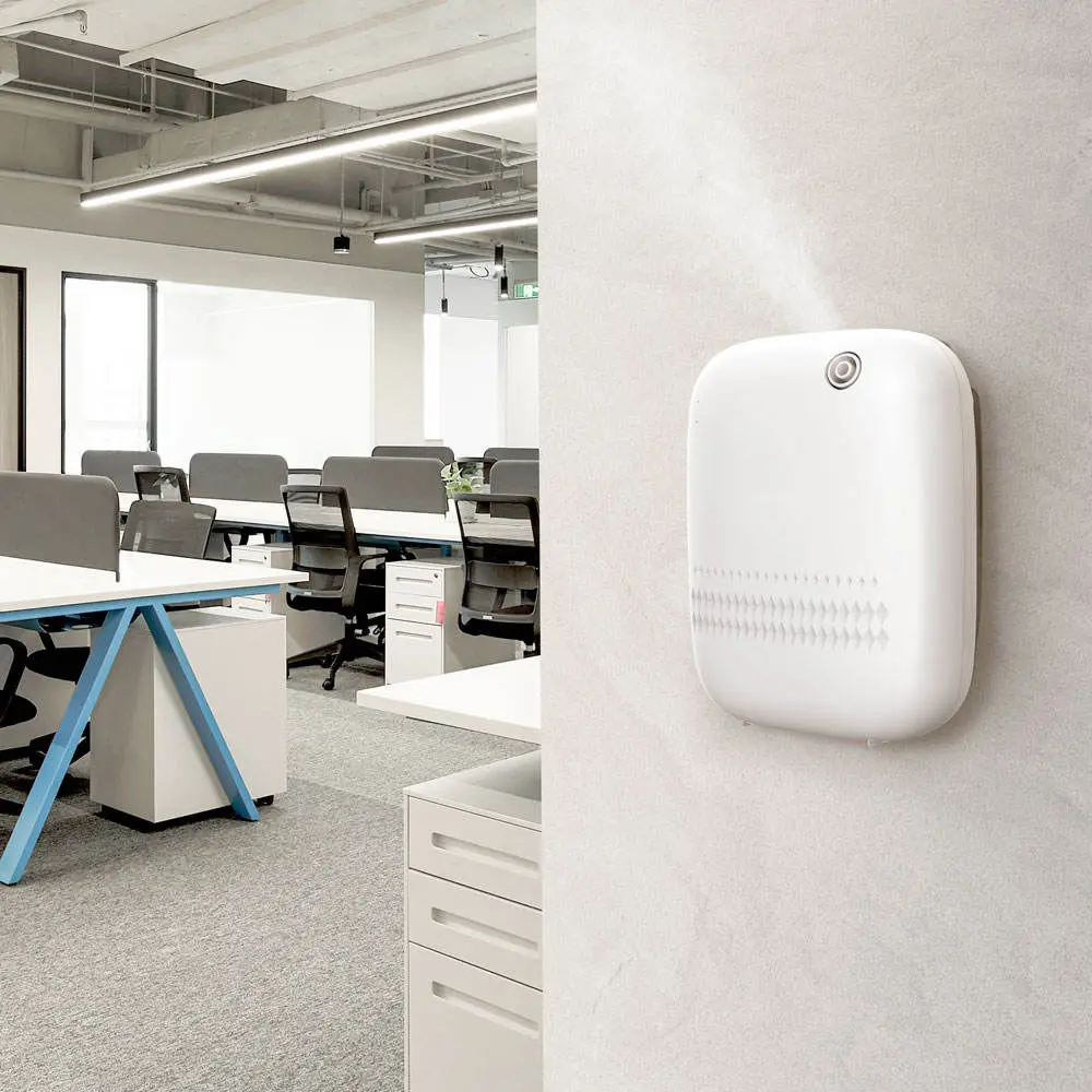 

Custom Logo Office Perfume Portable Electric Bluetooth Nebulizer Wall-Mounted Essential Oil Diffuser For Hotel Lobby
