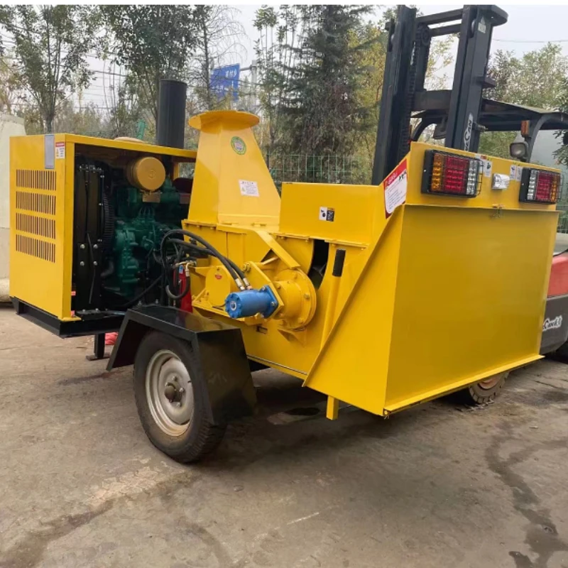 Mobile Diesel Wood Chipper Machine Wood Chippers Garden Wood Chipper Wood Sawdust Machine Wood Branch Hammer Mill Crusher