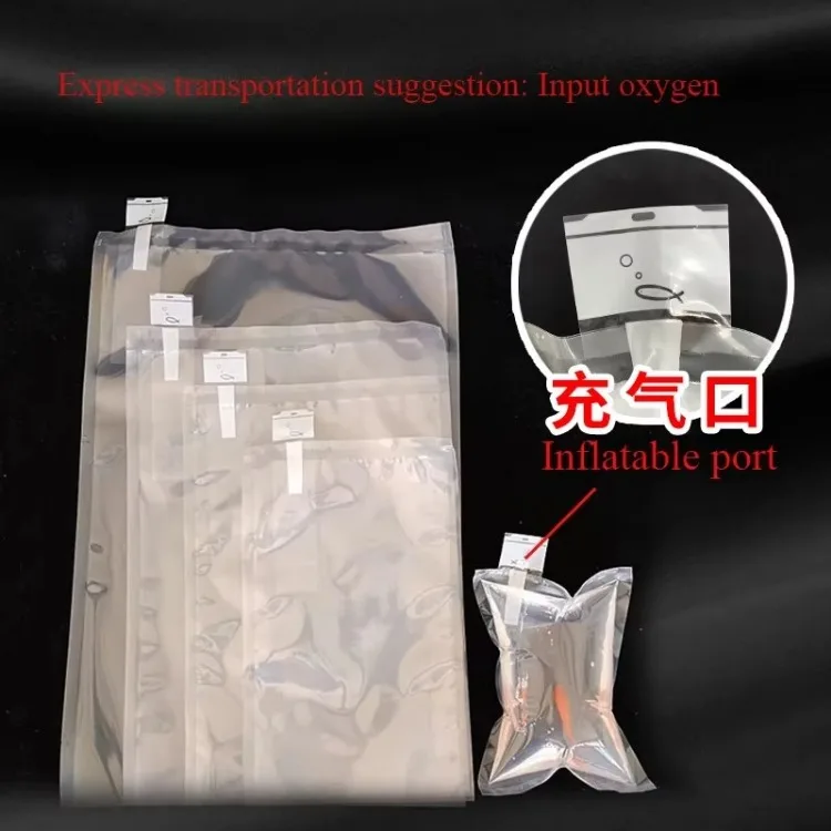 الأسماك الزينة نفخ التعبئة والتغليف أكياس الأكسجين ذهبية الأسماك الحية فراي الروبيان سميكة كيس أكسجين حوض السمك كيس التعبئة والتغليف