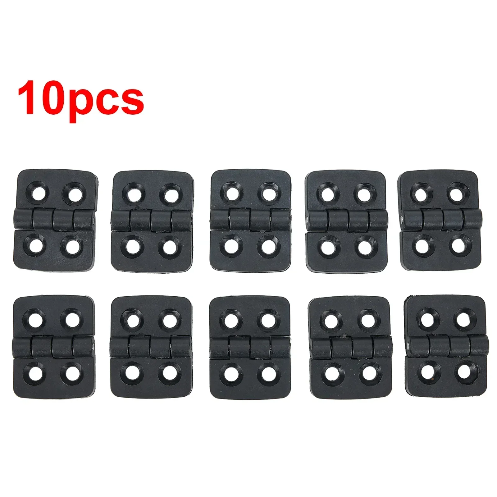 10pcs Plastic Hinges Black Cabinet Door Bearing Butt Folding Hinge 30*40mm  For Cupboard Furniture Hardware Home Improvement