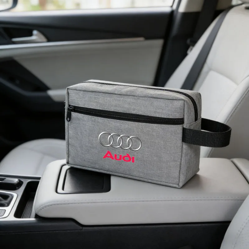 

Car Portable USB Data Line Charger Plug Car keys driver's license Storage Bag For Audi A3 A4 A5 A1 A6 A7 A8 Q3 Q4 Q5 Q6 Q7 Q8 S3