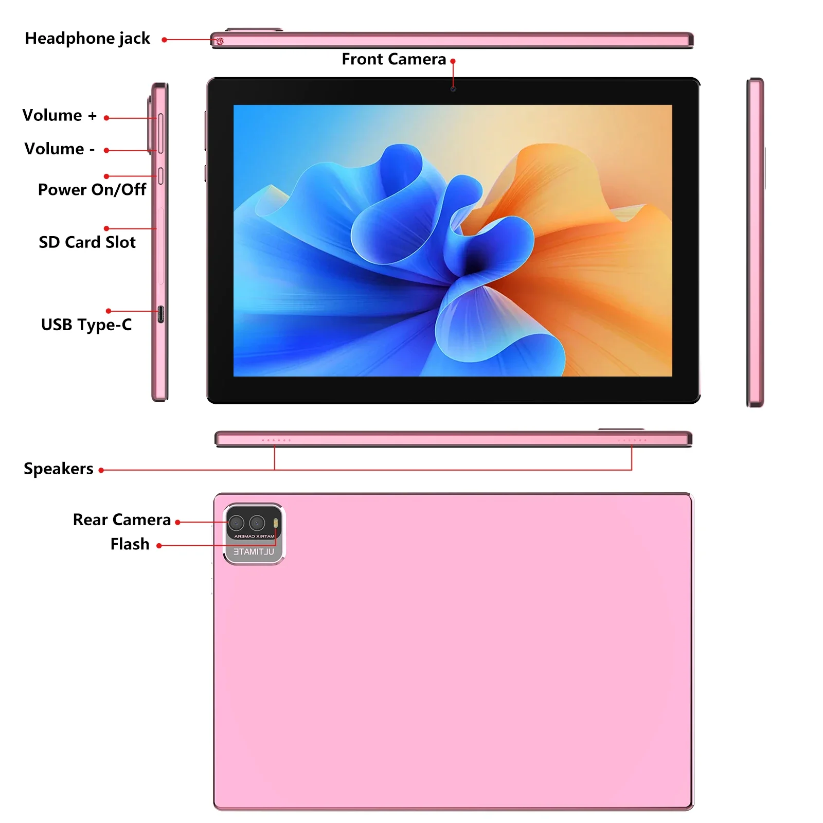 Portable 10 inch Tablet PC 4GB+64GB Android 13.0 Wifi Tablets Support OEM Customized Brand Tablet