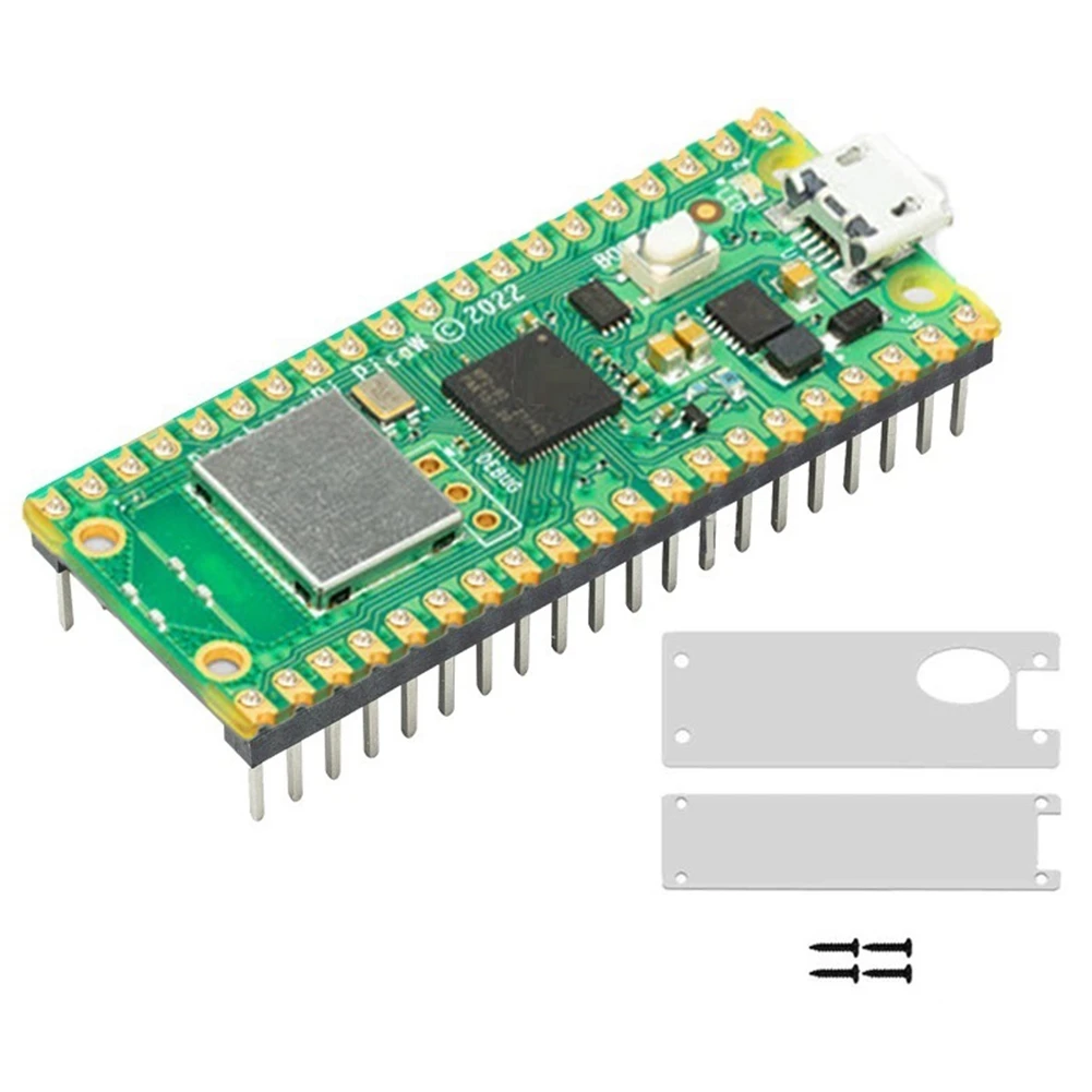 

For Raspberry Pi Pico with WiFi RP2040 Microcontroller Development Board with Acrylic Case, Soldered