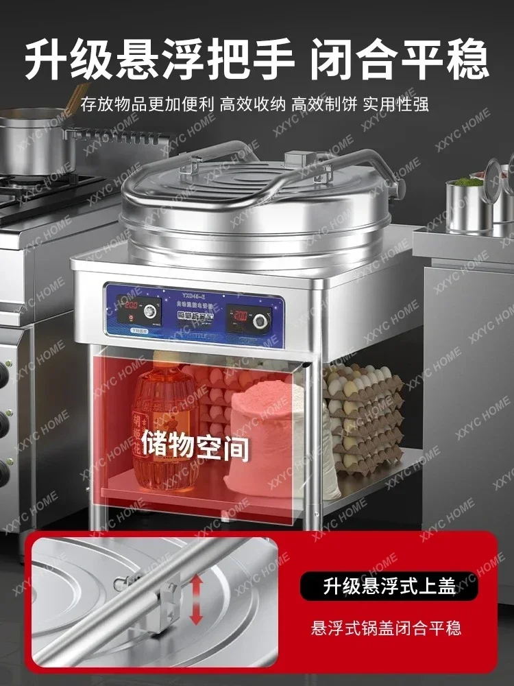 QQCommercial Electric Griddle Small Size 40 Double-Sided Heating Desktop Pancake Maker Sauce Flavor Baking Machine