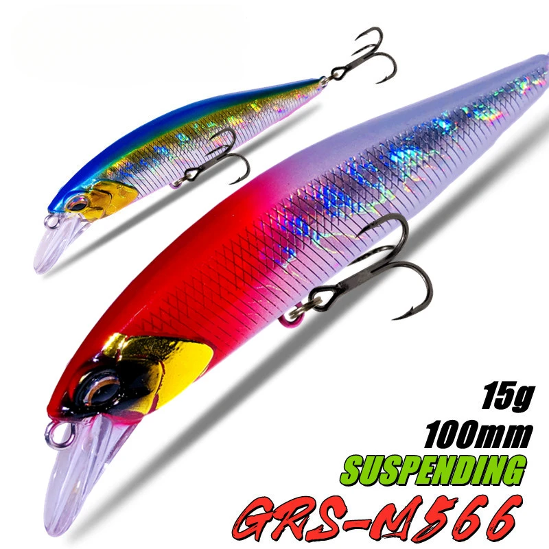 Green spider sp Wolfram Gewichts system Top Angel köder Minnow Kurbel 100mm 15g Wobbler Qualität Angel geräte Haken zum Angeln