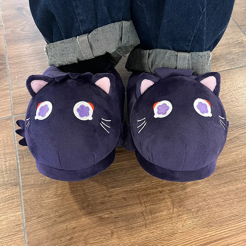 Game Genshin Impact Scaramouche Cat Slippers Toy Anime Stuffed Soft Toy Christmas Birthday Gift