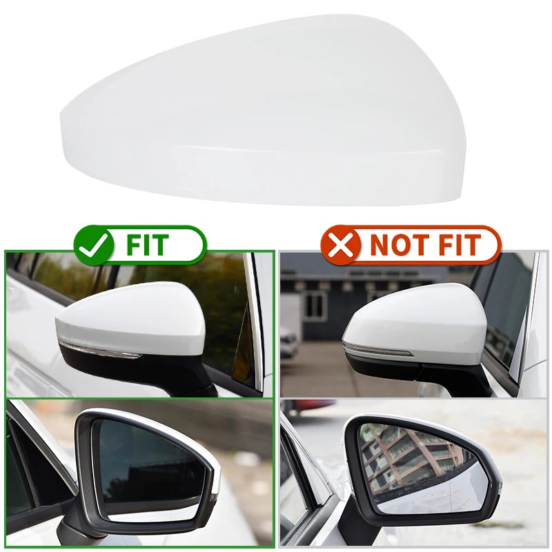 ฝาครอบกระจกมองข้างรถยนต์ ซ้าย ขวา ฝาครอบกระจกมองหลัง ฝาครอบกระจกมองข้าง สำหรับรถยนต์ VW Tiguan ปี 2017-2023 สำหรับ Tayron ปี 2019