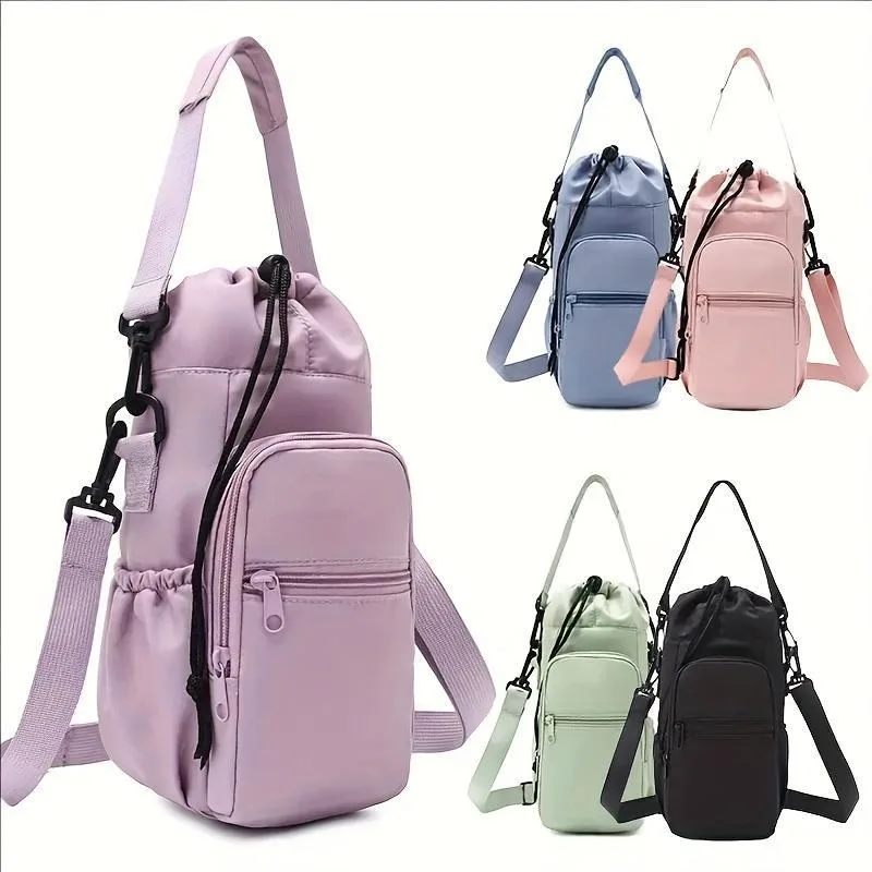 Water Bottle Holder Sling Bag with Strap for 32oz/40oz Insulated Bottles Crossbody Shoulder Carrier Water Bottle Cup Accessories