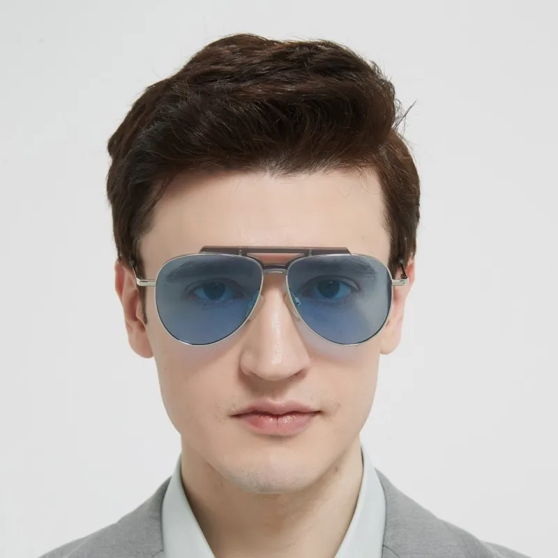 

Double Bridge Sunglasses Men Oval Lancier Brand Designer Alloy Shades DLS 401 Female Eyewear Fashion Sun Glasses For Women